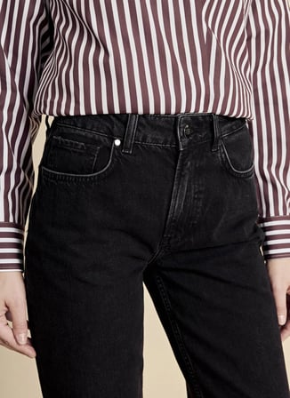 Brooks Brothers Siyah Kadın Denim Pantolon BBFW26FDP004