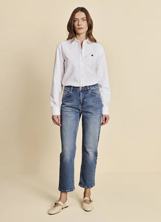 Brooks Brothers Mavi Kadın Denim Pantolon BBFW26FDP006