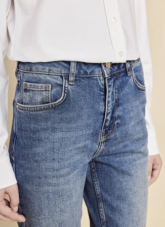 Brooks Brothers Mavi Kadın Denim Pantolon BBFW26FDP006