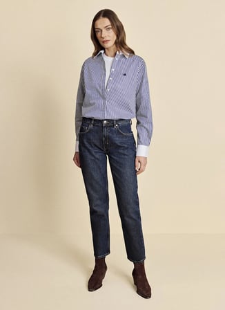 Brooks Brothers Lacivert Kadın Denim Pantolon BBFW26FDP001