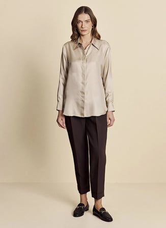 Brooks Brothers Kahverengi Kadın Havuç Kalıp Pantolon BBFW26FPT002
