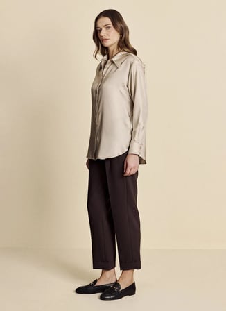 Brooks Brothers Kahverengi Kadın Havuç Kalıp Pantolon BBFW26FPT002