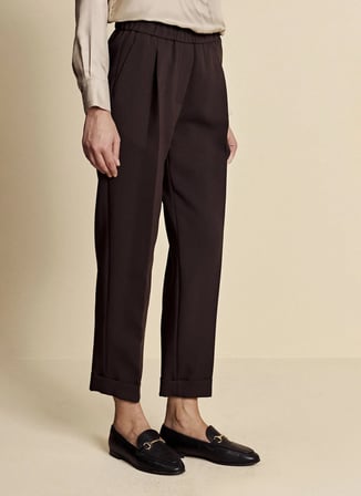 Brooks Brothers Kahverengi Kadın Havuç Kalıp Pantolon BBFW26FPT002