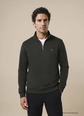 Brooks Brothers Sweatshirt, 2XL, Haki