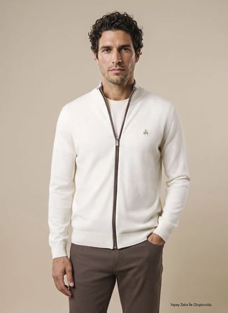 Brooks Brothers Hırka, 2XL, Ekru