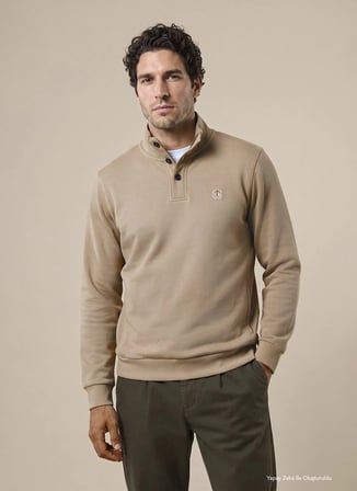 Brooks Brothers Sweatshir, 2XL, Koyu Bej