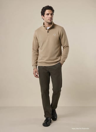 Brooks Brothers Sweatshir, 2XL, Koyu Bej