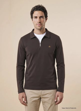 Brooks Brothers T-Shirt, 2XL, Koyu Kahve