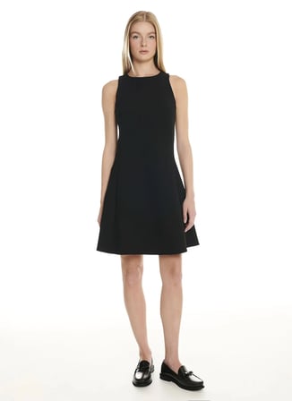 Ted Baker Siyah Kadın Düz Yaka Kloş Elbise TBWRDR3004
