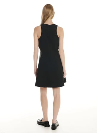 Ted Baker Siyah Kadın Düz Yaka Kloş Elbise TBWRDR3004