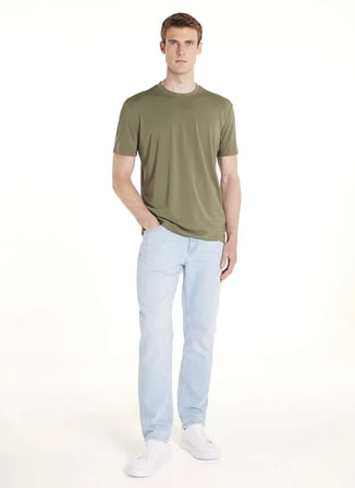 Ted Baker Haki Erkek Baskılı T-Shirt BIS YAKA K KOL TEKNIK TSHIRT