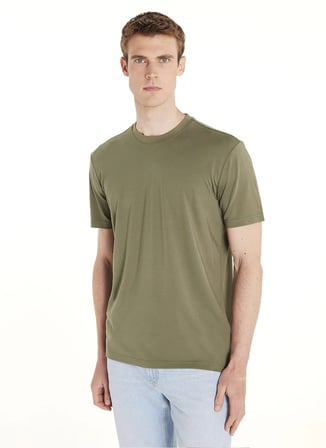 Ted Baker Haki Erkek Baskılı T-Shirt BIS YAKA K KOL TEKNIK TSHIRT
