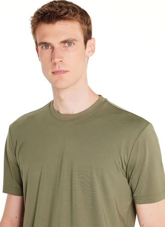 Ted Baker Haki Erkek Baskılı T-Shirt BIS YAKA K KOL TEKNIK TSHIRT