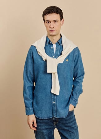 Brooks Brothers Gömlek, 2XL, İndigo