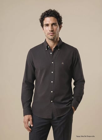 Brooks Brothers Gömlek, 2XL, Kahve