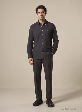 Brooks Brothers Gömlek, 2XL, Kahve