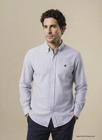 Brooks Brothers G, 2XL, Lacivert - Beyaz