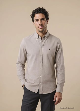 Brooks Brothers Gömlek, 2XL, Vizon
