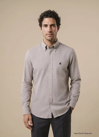 Brooks Brothers Gömlek, 2XL, Vizon