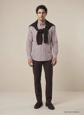 Brooks Brothers, 2XL, Kahverengi - Beyaz