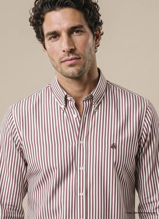 Brooks Brothers, 2XL, Kahverengi - Beyaz