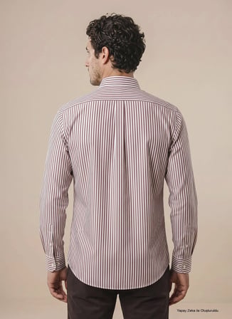 Brooks Brothers, 2XL, Kahverengi - Beyaz