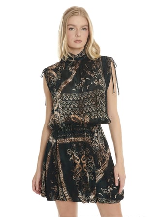 Ted Baker Çok Renkli Kadın Dik Yaka Elbise TBWRDR3006