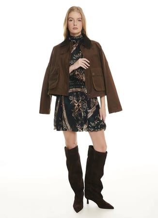 Ted Baker Çok Renkli Kadın Dik Yaka Elbise TBWRDR3006