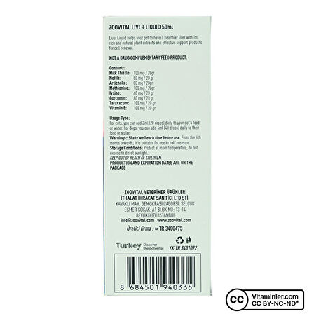 Zoovital Liver Liquid For Cats and Dogs 50 mL - AROMASIZ