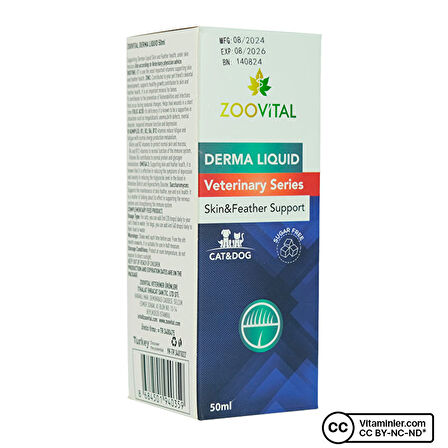 Zoovital Derma Liquid For Cats and Dogs 50 mL - AROMASIZ