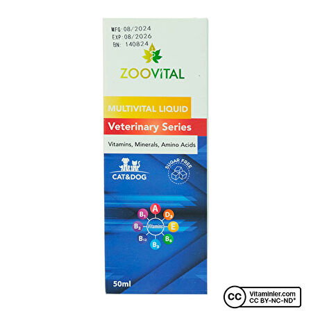 Zoovital Multivital Liquid For Cats and Dogs 50 mL - AROMASIZ