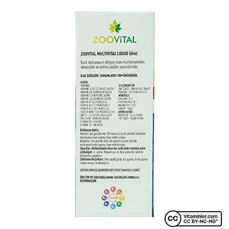 Zoovital Multivital Liquid For Cats and Dogs 50 mL - AROMASIZ