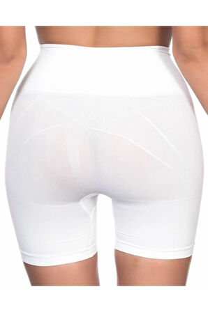 Düşük Bel Double Pantalon Korse Beyaz
