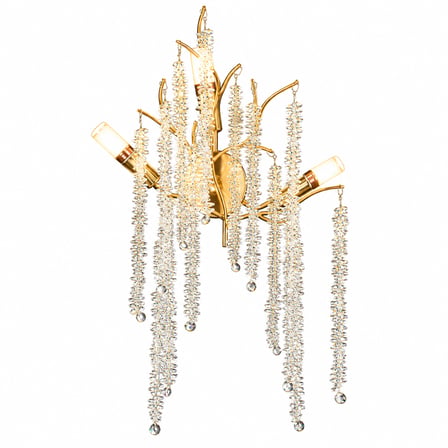 Dina Serip Gold Kaplamalı Modern Tasarım Salon Kristal Yatak Başı Aplik