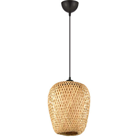Kane Tekli Rattan Modern Tasarım Sarkıt Avize
