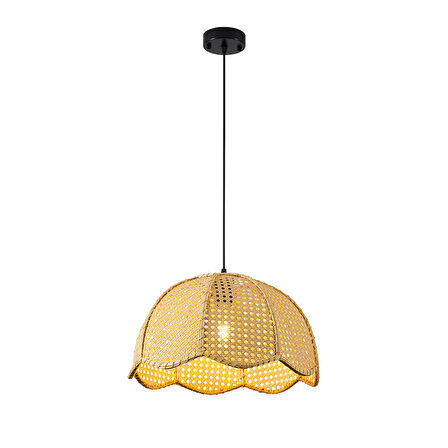 Alvise Tekli Hazeran Model Rattan Modern Tasarım Oturma Odası Avize