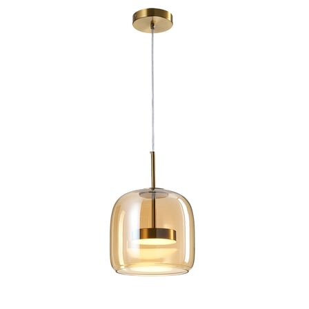 Brook 12 Watt 3000KEskitme Bal Camlı Tekli Led Sarkıt Avize