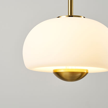 Tres Tekli 7 Watt 3000K Eskitme Beyaz Camlı Led Sarkıt Avize