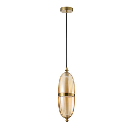Aleya 6 Watt 3000K Ledli Bal Camlı Tekli Sarkıt Led Avize