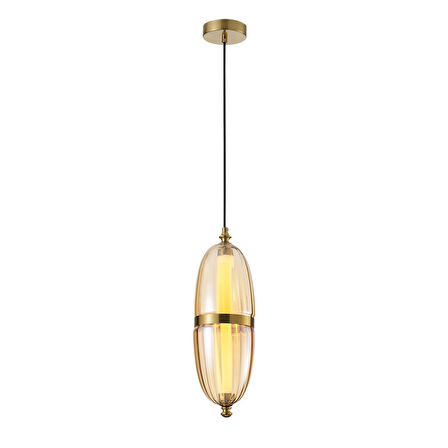 Aleya 6 Watt 3000K Ledli Bal Camlı Tekli Sarkıt Led Avize