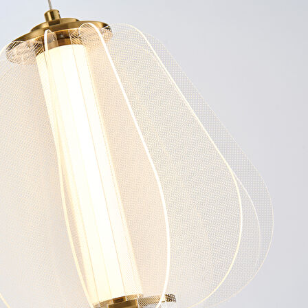 Hopps 18 Watt 3000K Elips Bakır Tekli Led Sarkıt Avize