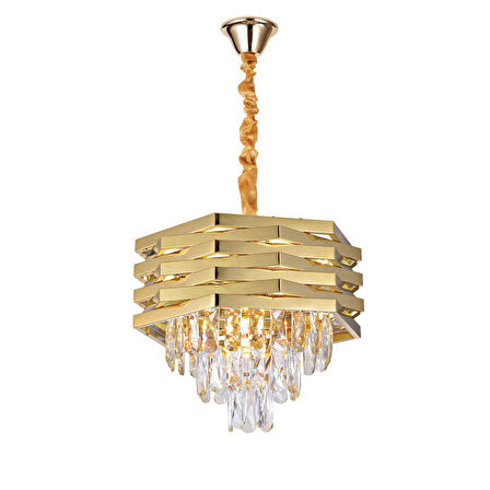 Corde 40'Lık Gold Kaplamalı Kristal Avize