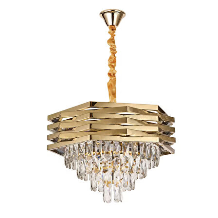 Corde 50'Lik Gold Kaplamalı Kristal Avize