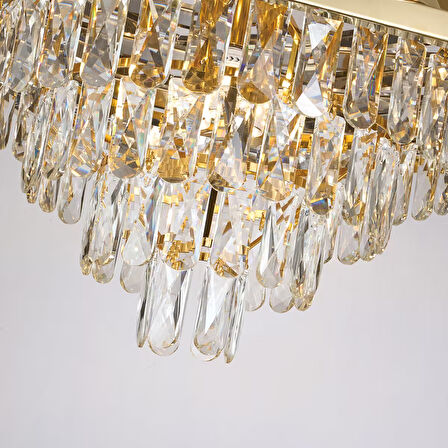 Corde 50'Lik Gold Kaplamalı Kristal Avize