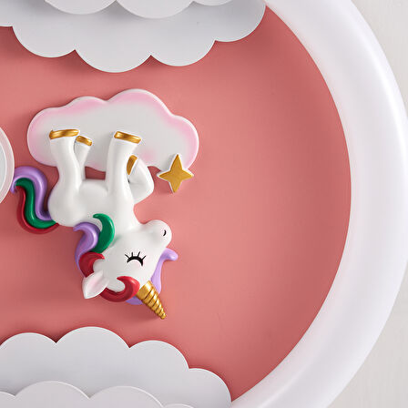 Page Ledli Unicorn Desenli Plafonyer Çocuk Odası Avize