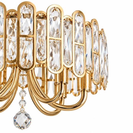 Tortes 50'Lik Gold Kristal Taşlı Avize