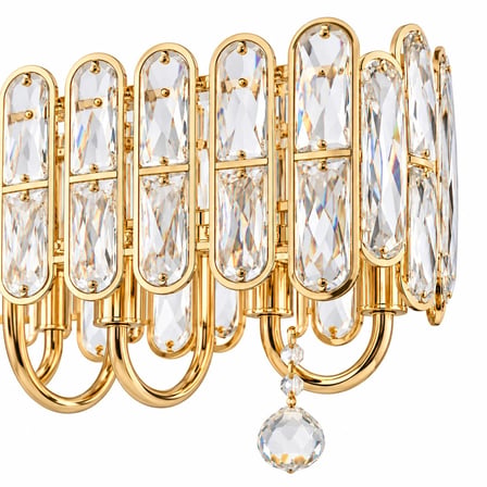 Tortes 80'Lik Gold Kristal Taşlı Avize