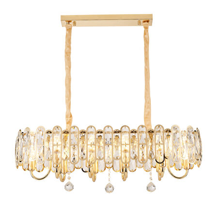 Tortes 80'Lik Gold Kristal Taşlı Avize