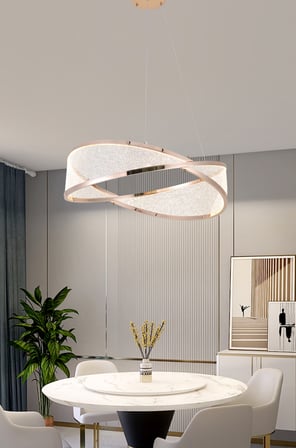 Natura 60'lık Yuvarlak Gold Salon Sarkıt Led Avize