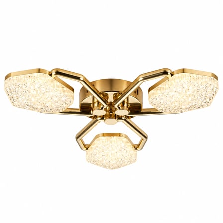Matiz 3'lü Gold Plafonyer Led Avize